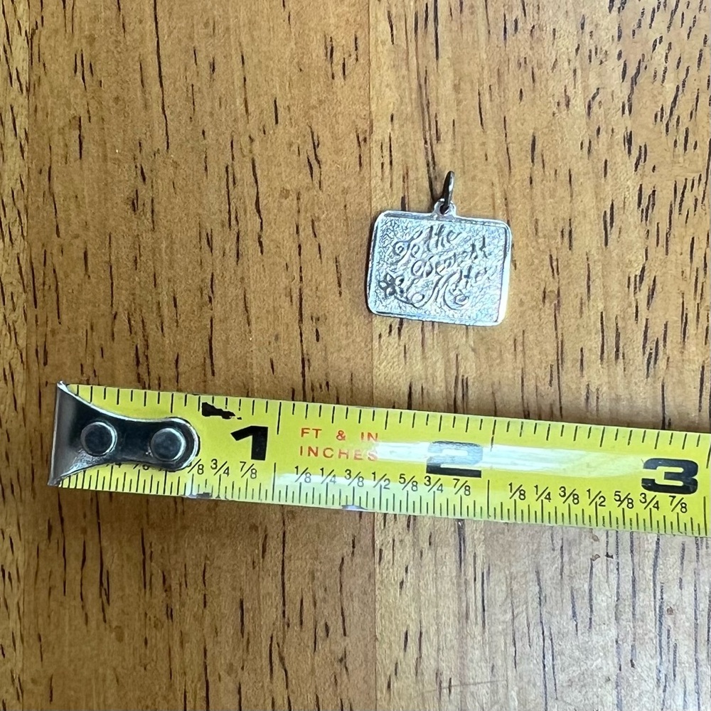Vintage, TO THE DEAREST MOTHER embossed silver charm